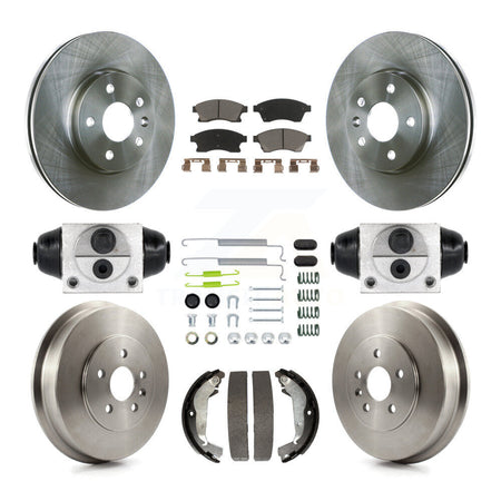 Front Rear Disc Brake Rotors Ceramic Pads And Drum Kit (9Pc) For Chevrolet Cruze Limited K8C-102939