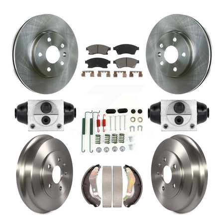 Front Rear Disc Brake Rotors Ceramic Pads And Drum Kit (9Pc) For Chevrolet Sonic K8C-102940