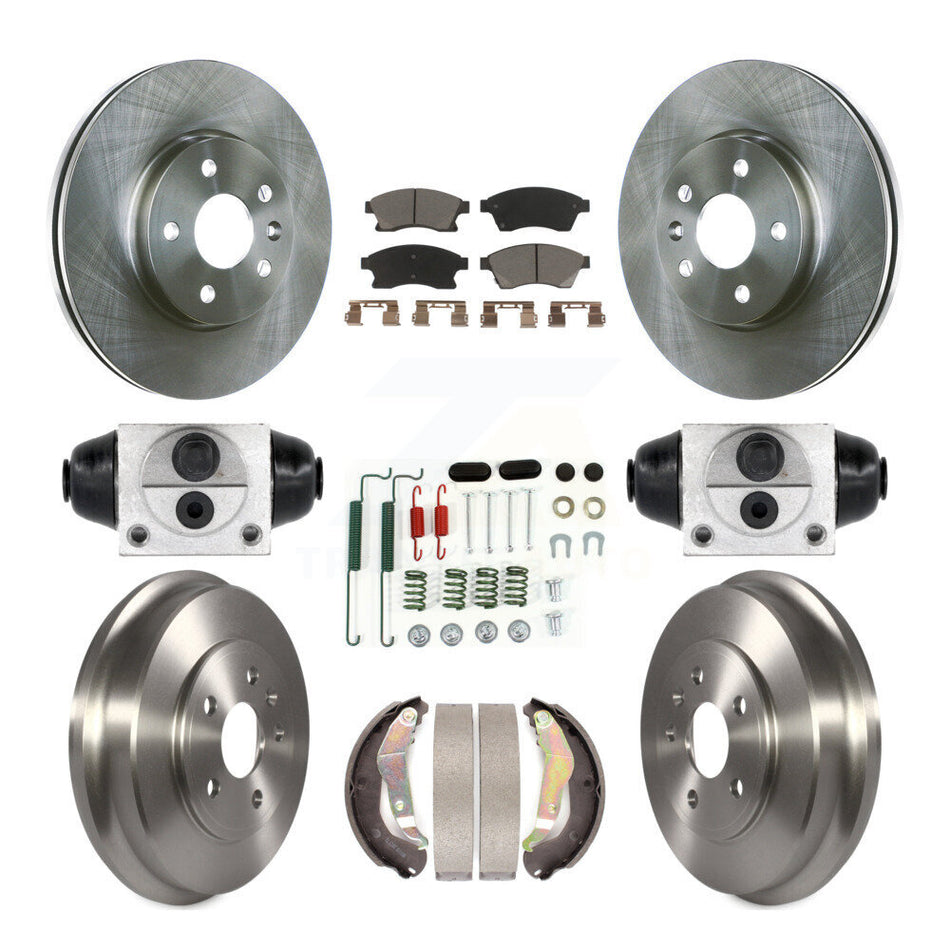 Front Rear Disc Brake Rotors Ceramic Pads And Drum Kit (9Pc) For Chevrolet Sonic K8C-102940