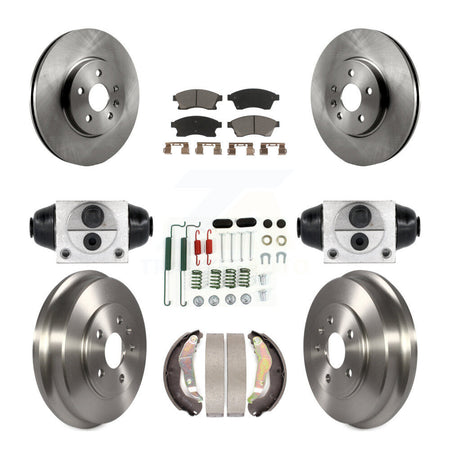 Front Rear Disc Brake Rotor Ceramic Pad & Drum Kit (9Pc) For 2013-2014 Chevrolet Sonic RS K8C-102941