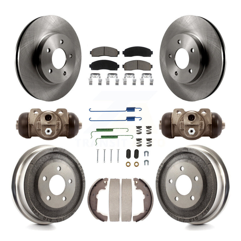 Front Rear Disc Brake Rotor Ceramic Pad & Drum Kit (9Pc) For Chevrolet Equinox Saturn Vue K8C-102942