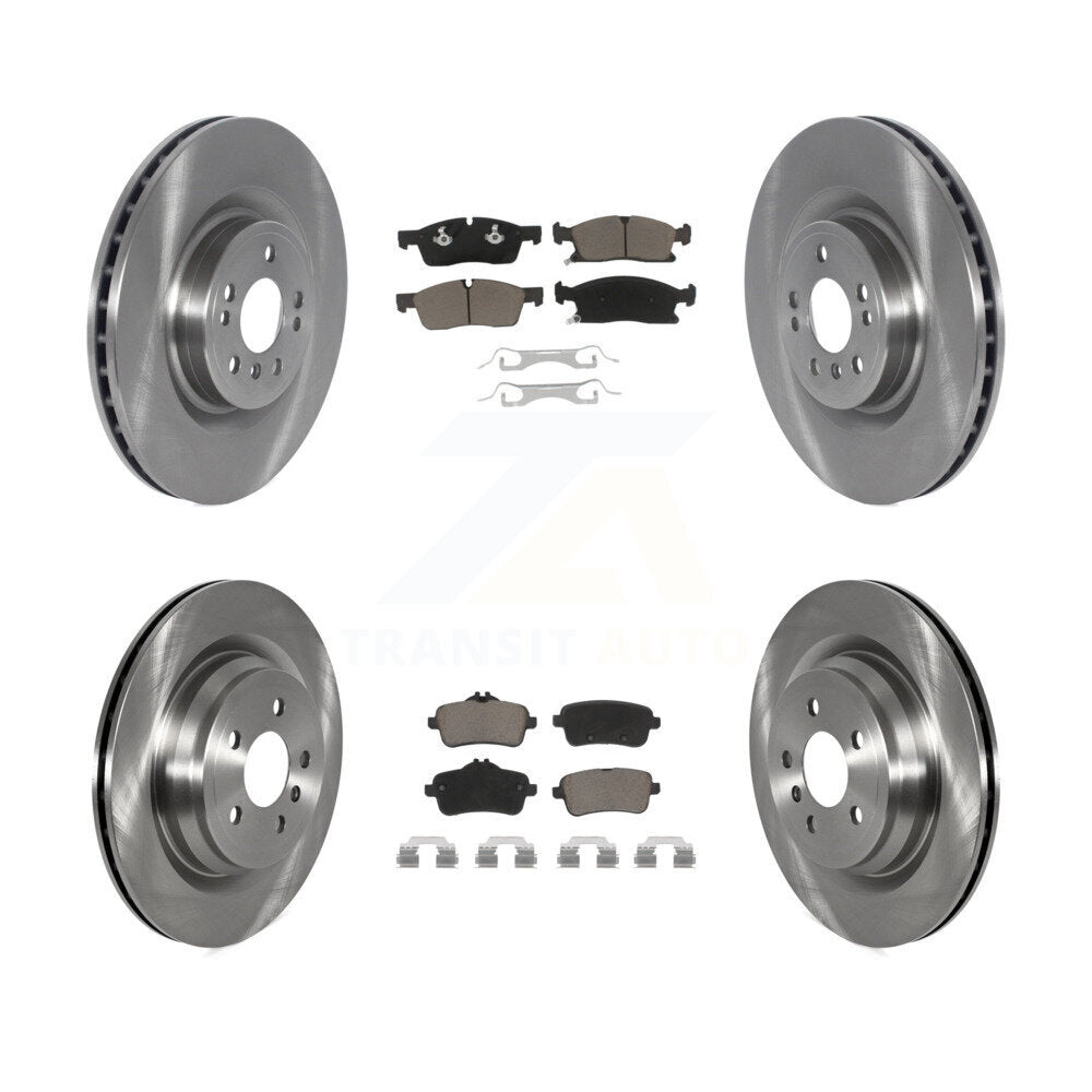 Front Rear Brake Rotors & Ceramic Pad Kit For 16-18 Mercedes-Benz GLE400 With AMG Package K8C-103008