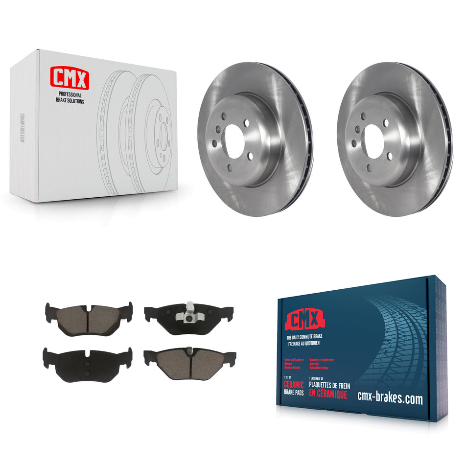 Rear Disc Brake Rotors And Ceramic Pads Kit For 2013 BMW 328i xDrive 3.0L With 345mm Diameter Rotor M Sport Performance Brakes Dual Piston Caliper K8C-103013