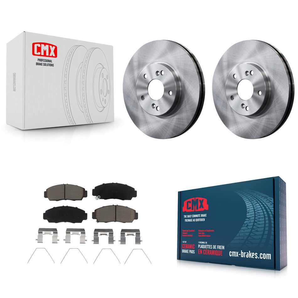 Front Disc Brake Rotors And Ceramic Pads Kit For Honda Accord Acura TSX K8C-103023