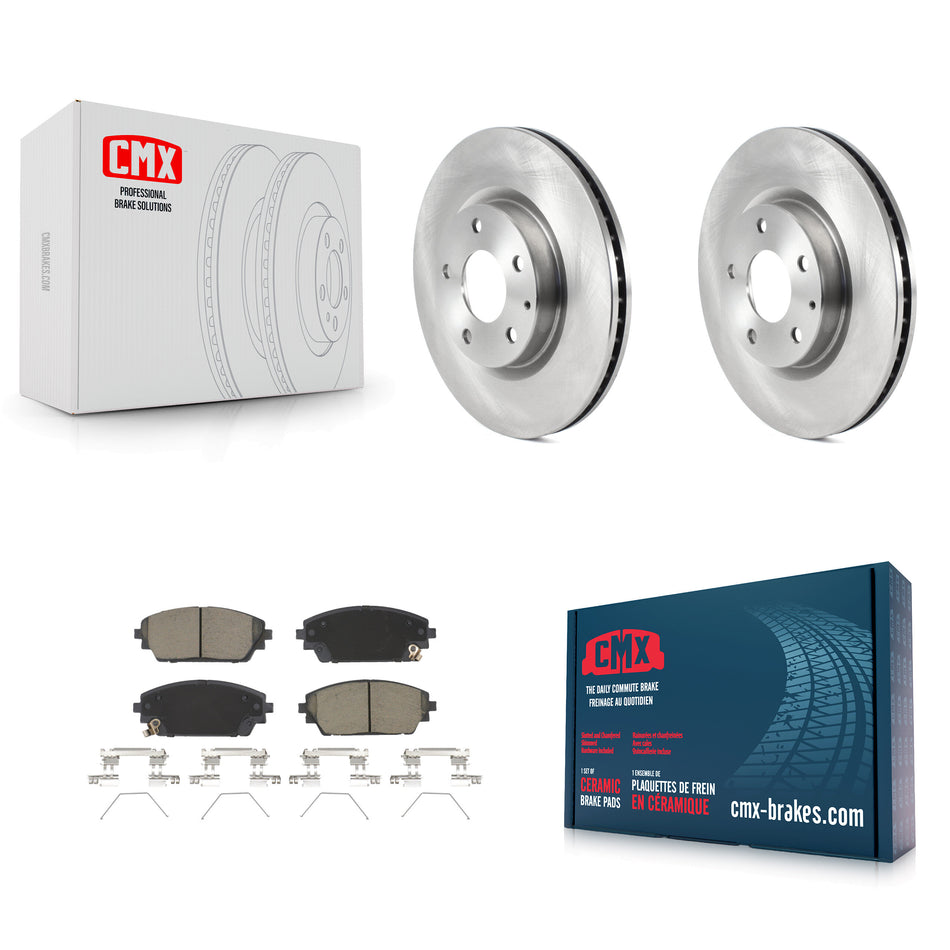 Front Disc Brake Rotors And Ceramic Pads Kit For Mazda 3 K8C-103028