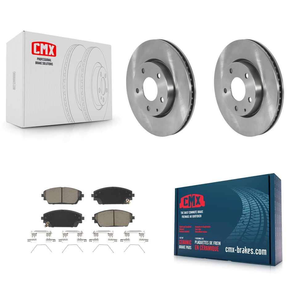 Front Disc Brake Rotors And Ceramic Pads Kit For Mazda 3 K8C-103029
