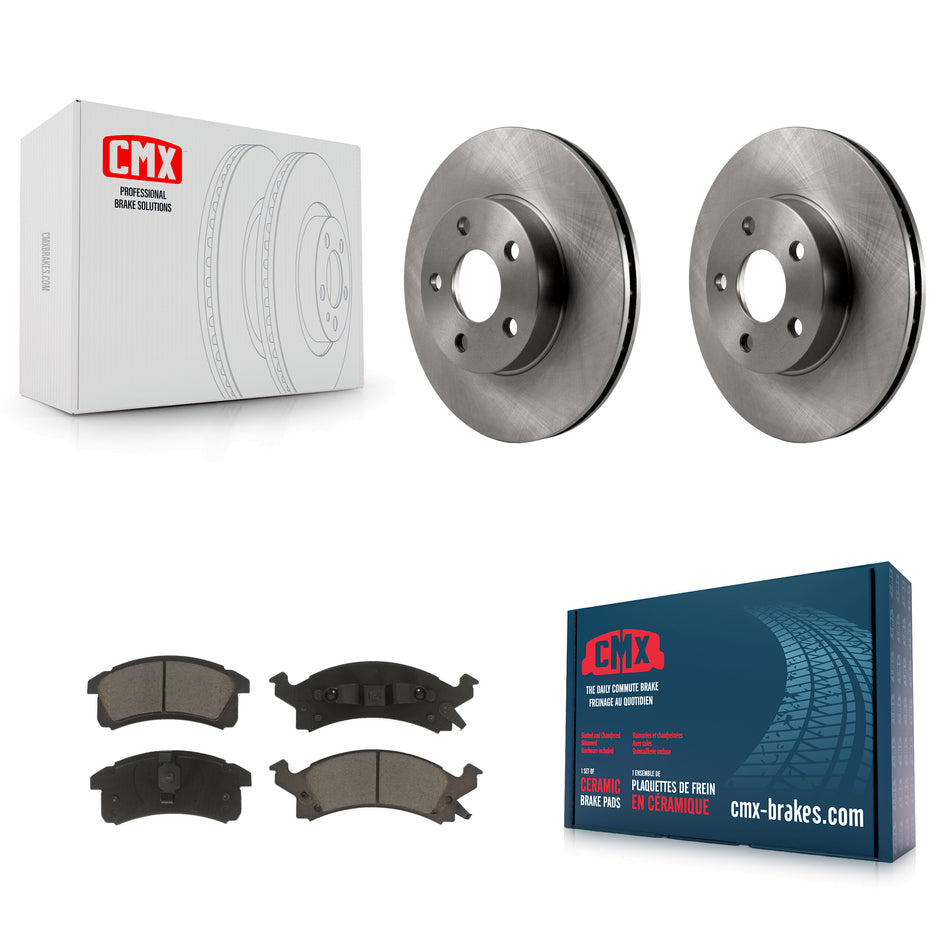 Front Disc Brake Rotors And Ceramic Pads Kit For Chevrolet Cavalier Pontiac Sunfire Grand Am Buick Skylark Corsica Oldsmobile Achieva Beretta Sunbird Cutlass Calais K8C-103030