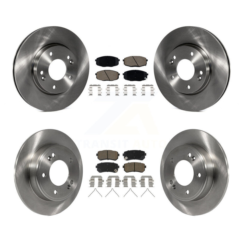 Front Rear Disc Brake Rotors And Ceramic Pads Kit For Hyundai Kona Kia Seltos K8C-103037