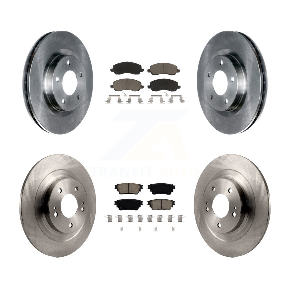 Front Rear Disc Brake Rotors And Ceramic Pads Kit For Mitsubishi Outlander K8C-103038