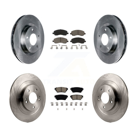 Front Rear Disc Brake Rotors And Ceramic Pads Kit For Mitsubishi Outlander K8C-103038