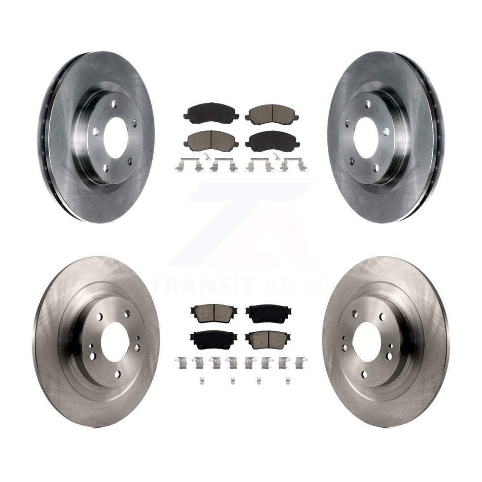 Front Rear Disc Brake Rotors And Ceramic Pads Kit For Mitsubishi Outlander K8C-103038