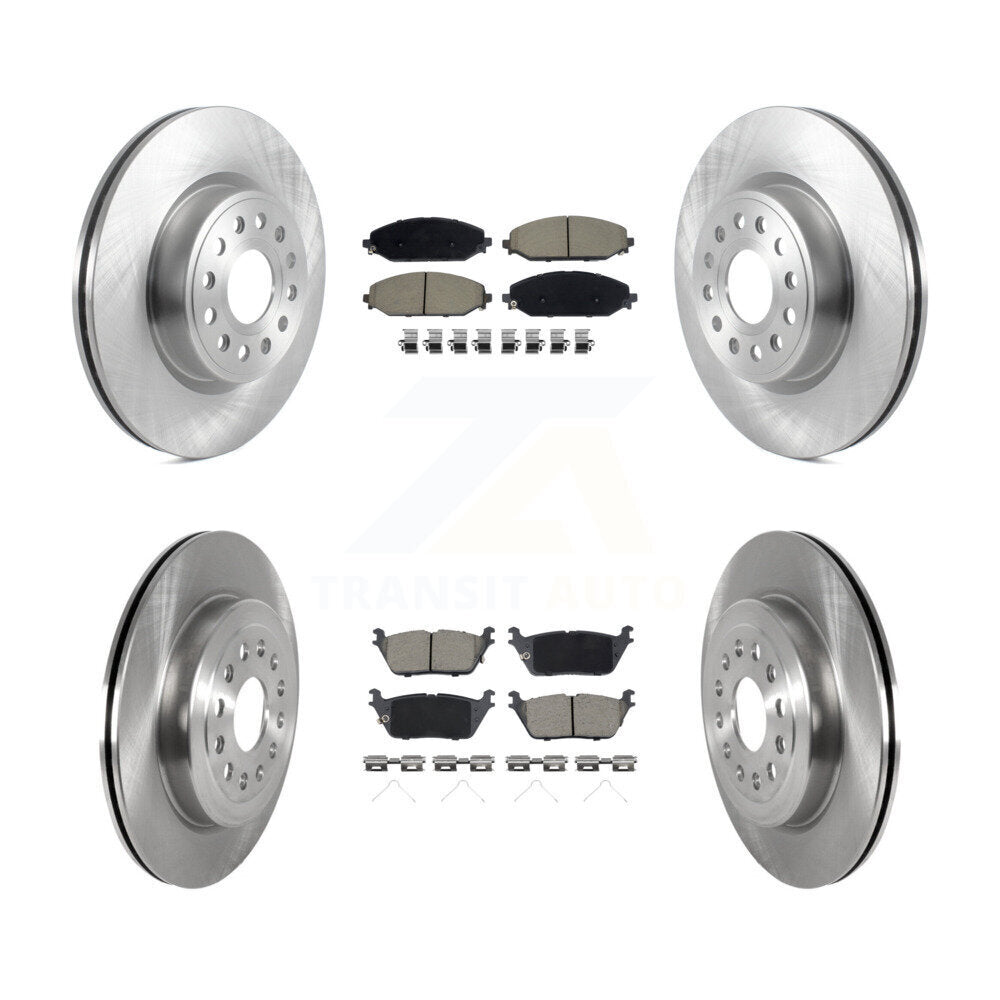 Front Rear Disc Brake Rotors And Ceramic Pads Kit For Ram 1500 K8C-103045