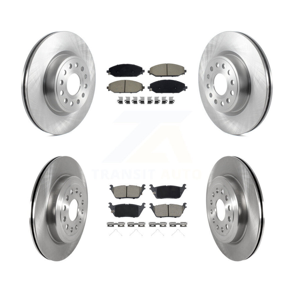 Front Rear Disc Brake Rotors And Ceramic Pads Kit For Ram 1500 K8C-103045