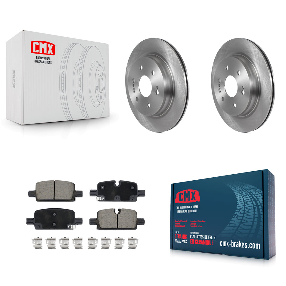 Rear Brake Rotor & Ceramic Pad Kit For GMC Chevrolet Silverado 1500 Sierra Yukon Tahoe XL K8C-103046