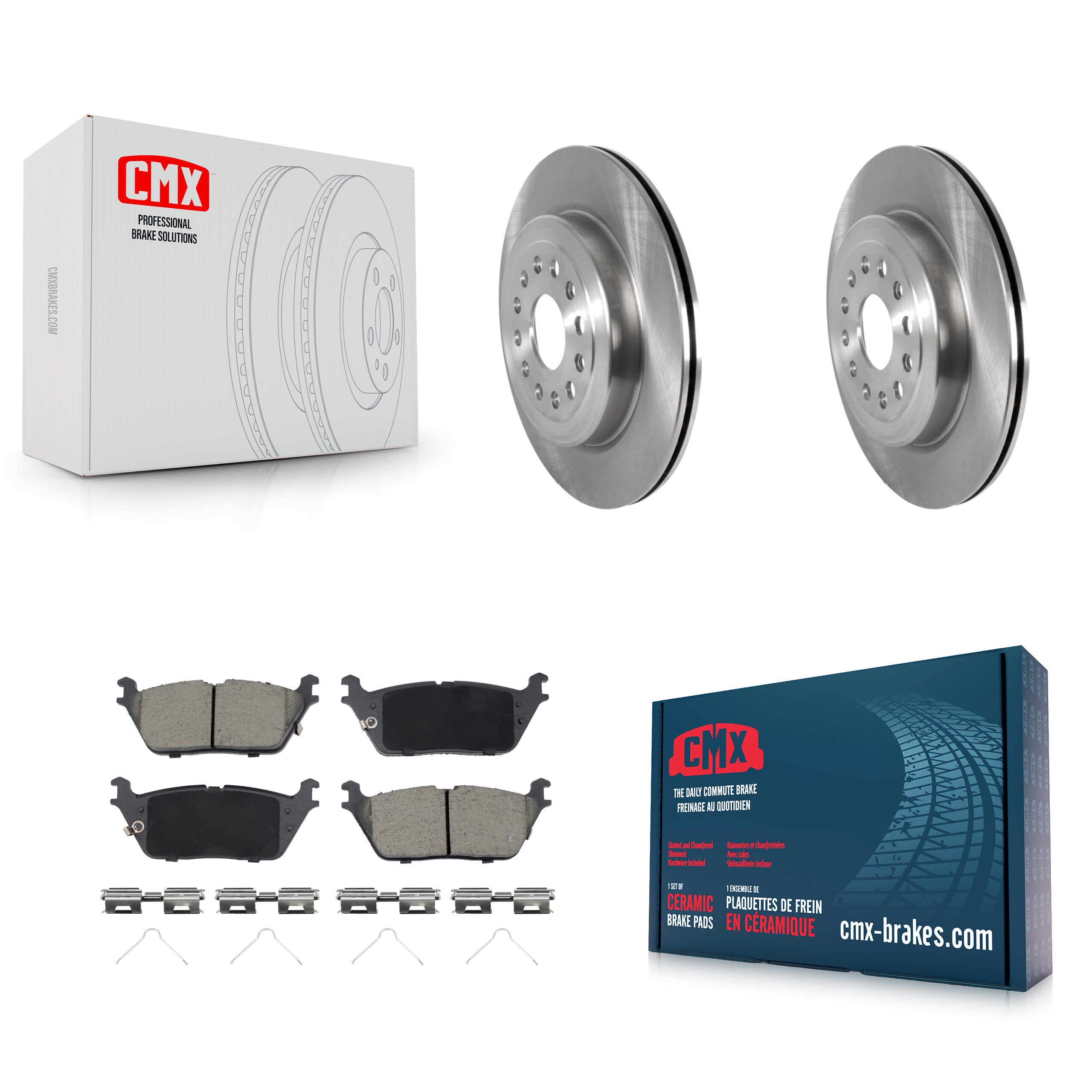 Rear Disc Brake Rotors And Ceramic Pads Kit For Ram 1500 K8C-103049