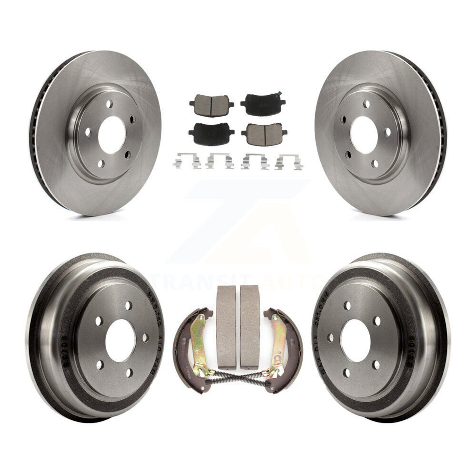 Front Rear Disc Brake Rotors Ceramic Pads And Drum Kit For Chevrolet Malibu K8C-103068