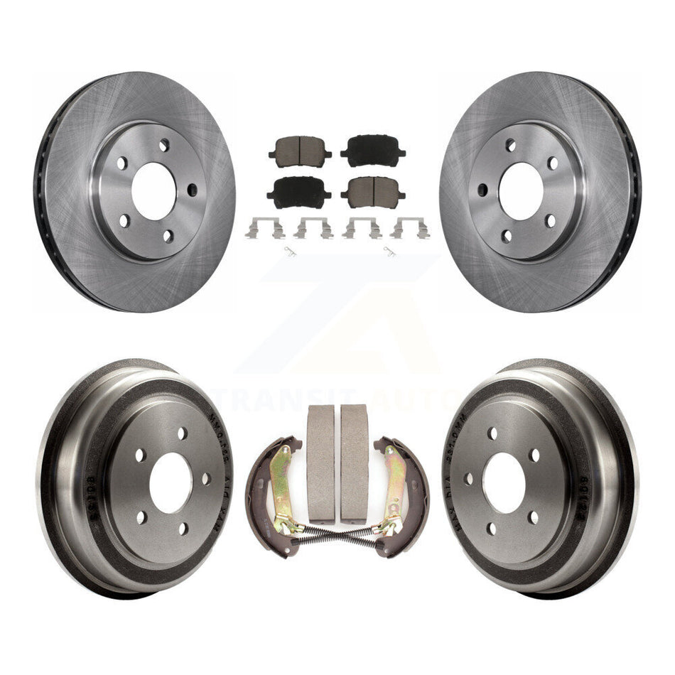 Front Rear Disc Brake Rotors Ceramic Pads And Drum Kit For Chevrolet Malibu K8C-103070