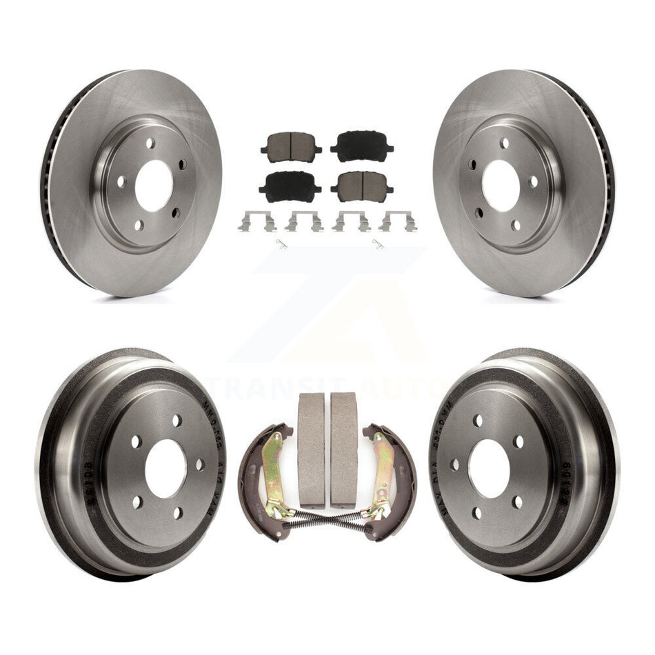 Front Rear Disc Brake Rotors Ceramic Pads And Drum Kit For Chevrolet Malibu K8C-103071