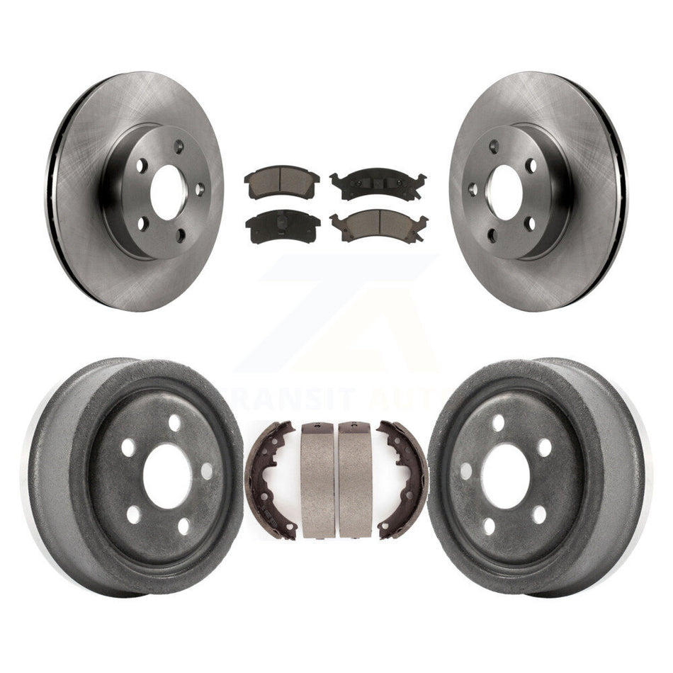 Front Rear Disc Brake Rotors Ceramic Pads And Drum Kit For Pontiac Sunfire Chevrolet Grand Am Buick Skylark Corsica Cavalier Oldsmobile Achieva Beretta Sunbird Cutlass Calais K8C-103072