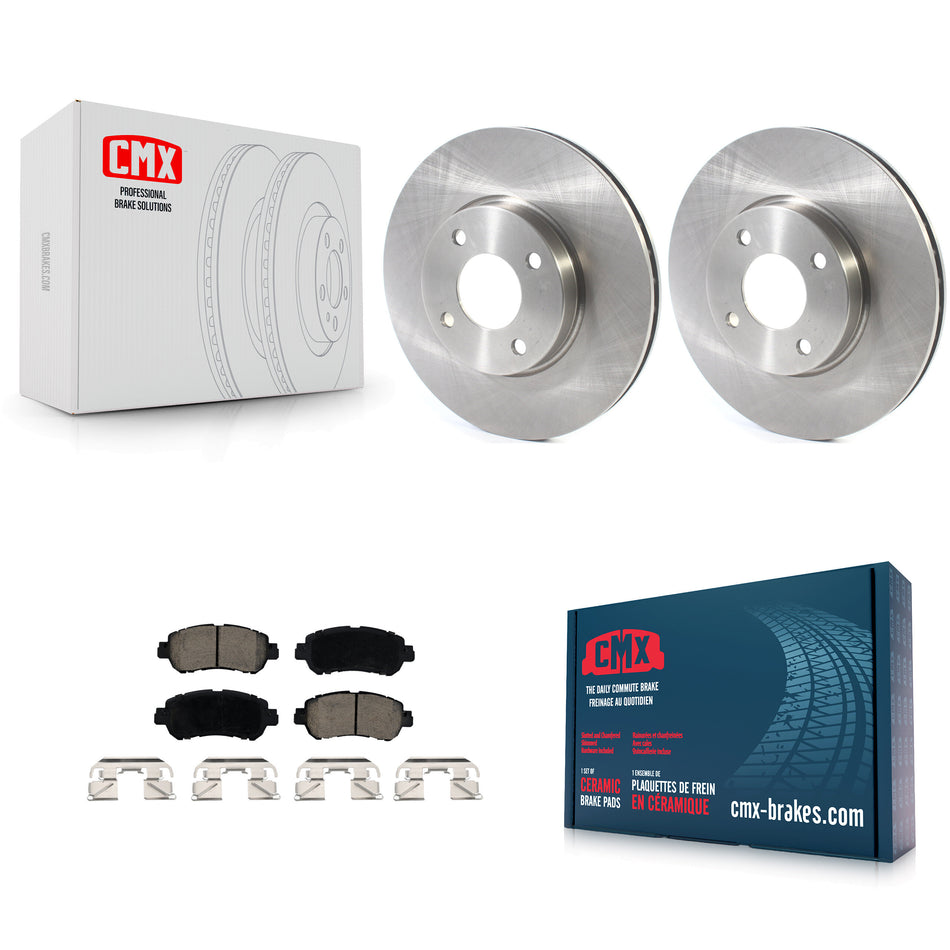 Front Disc Brake Rotors And Ceramic Pads Kit For Nissan Kicks Versa K8C-103085