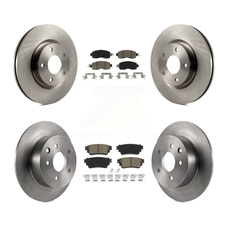 Front Rear Brake Rotors Ceramic Pad Kit For 19-20 Nissan Altima With Manual Parking K8C-103094