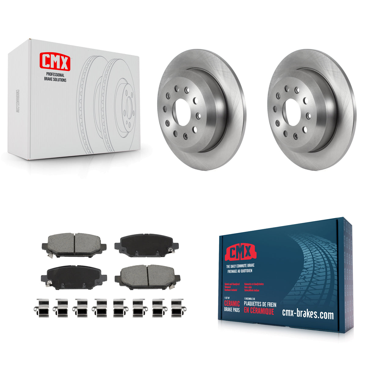 Rear Disc Brake Rotors And Ceramic Pads Kit For 2018-2020 Jeep Wrangler Sport K8C-103102