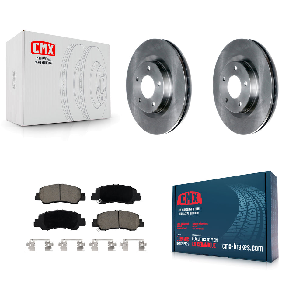 Front Disc Brake Rotors And Ceramic Pads Kit For Mitsubishi Eclipse Cross K8C-103104