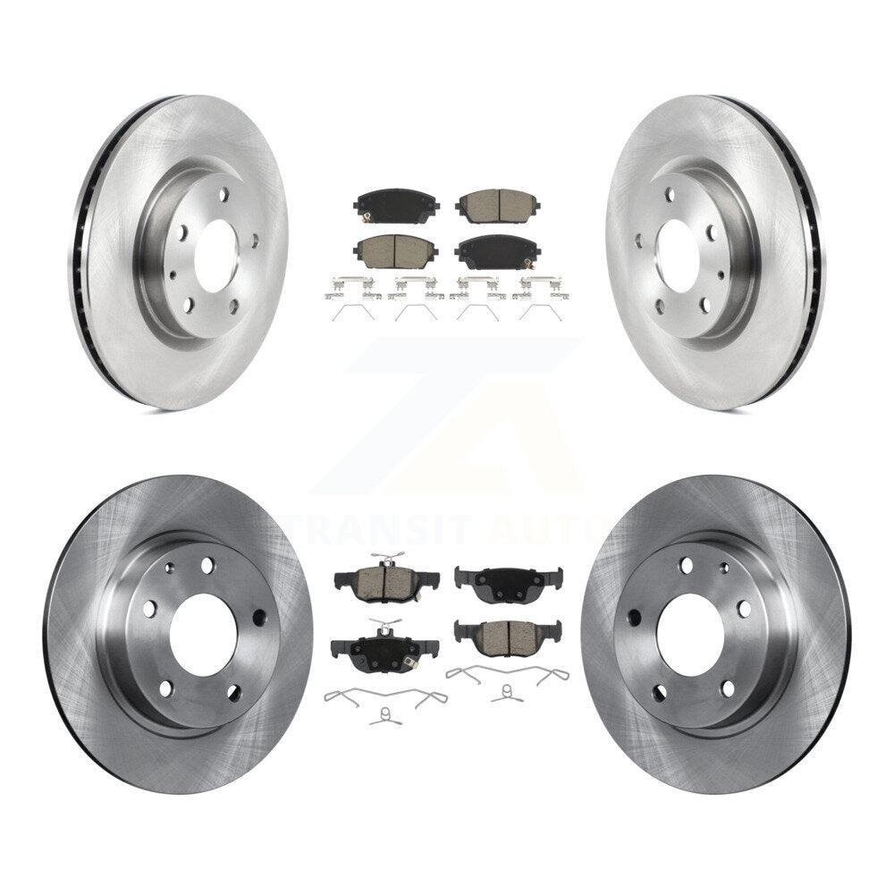 Front Rear Disc Brake Rotors And Ceramic Pads Kit For Mazda 3 Sport AWD K8C-103120
