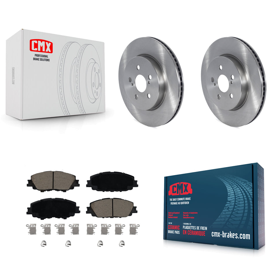 Front Disc Brake Rotors And Ceramic Pads Kit For Toyota Corolla Prius Prime K8C-103129
