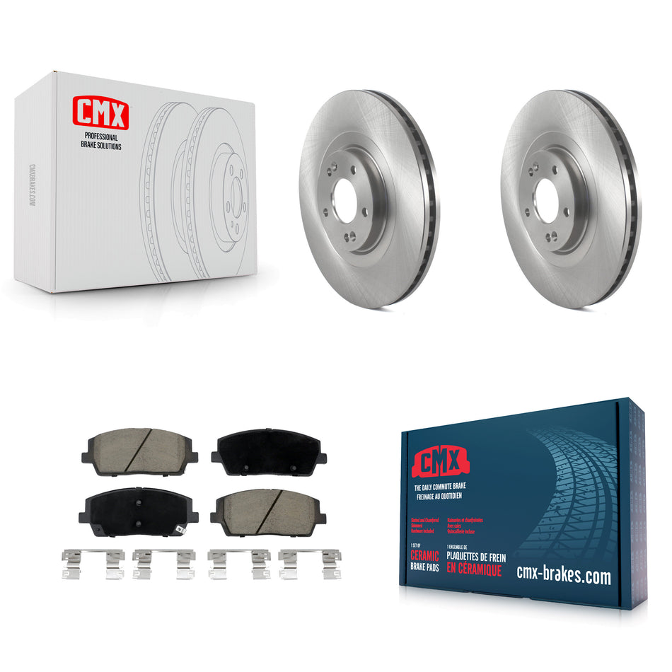 Front Disc Brake Rotors And Ceramic Pads Kit For 2020-2024 Hyundai Palisade Kia Telluride K8C-103131