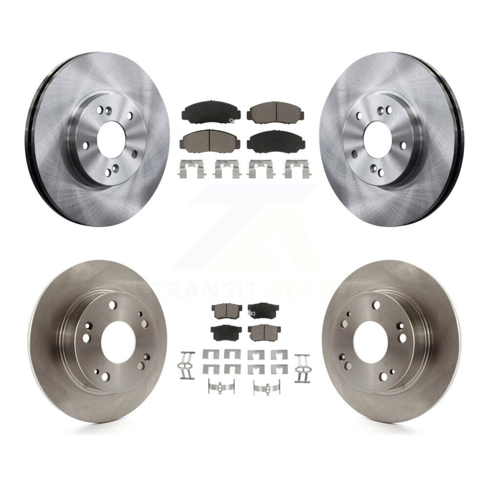 Front Rear Disc Brake Rotors And Ceramic Pads Kit For Honda Accord K8C-103134