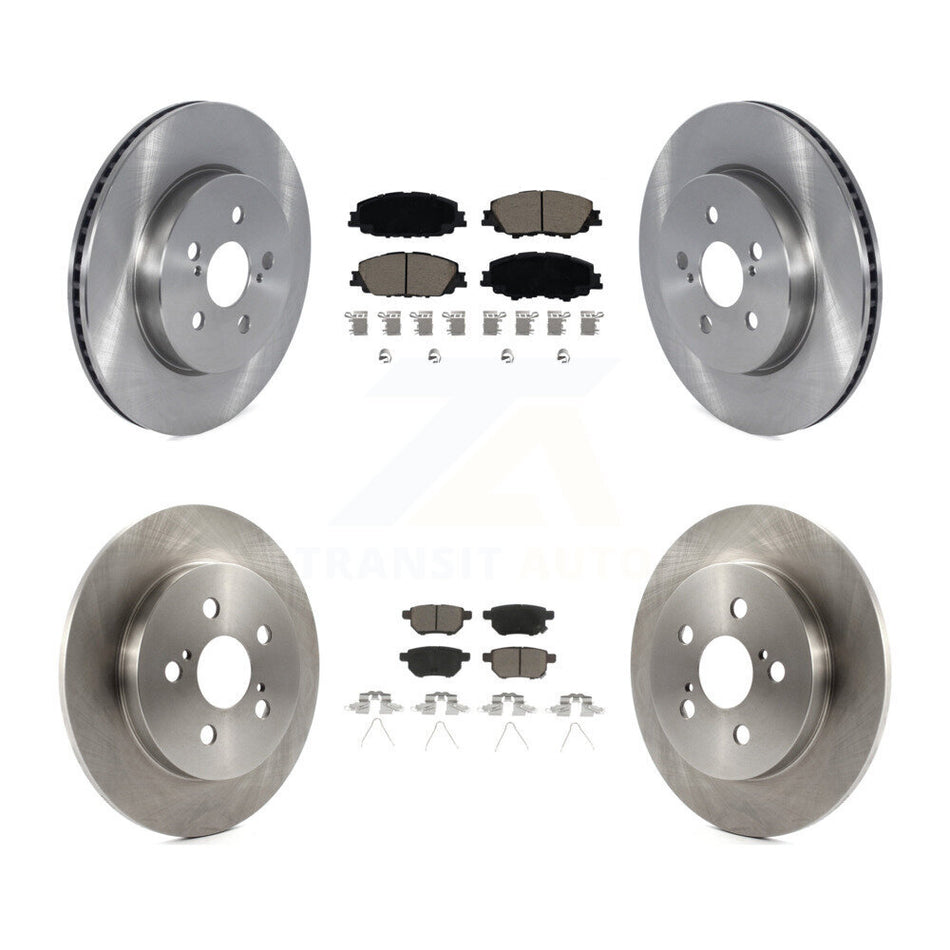Front Rear Disc Brake Rotors And Ceramic Pad Kit For 2020-2022 Toyota Corolla Prius Prime K8C-103138