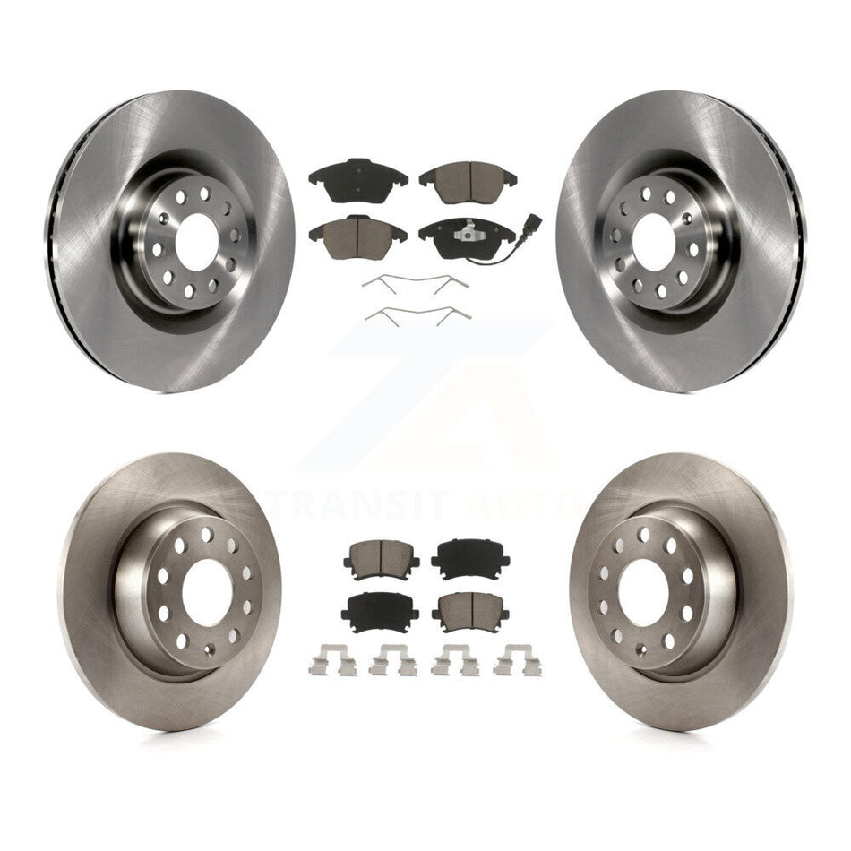Front Rear Disc Brake Rotors And Ceramic Pads Kit For Volkswagen CC K8C-103141
