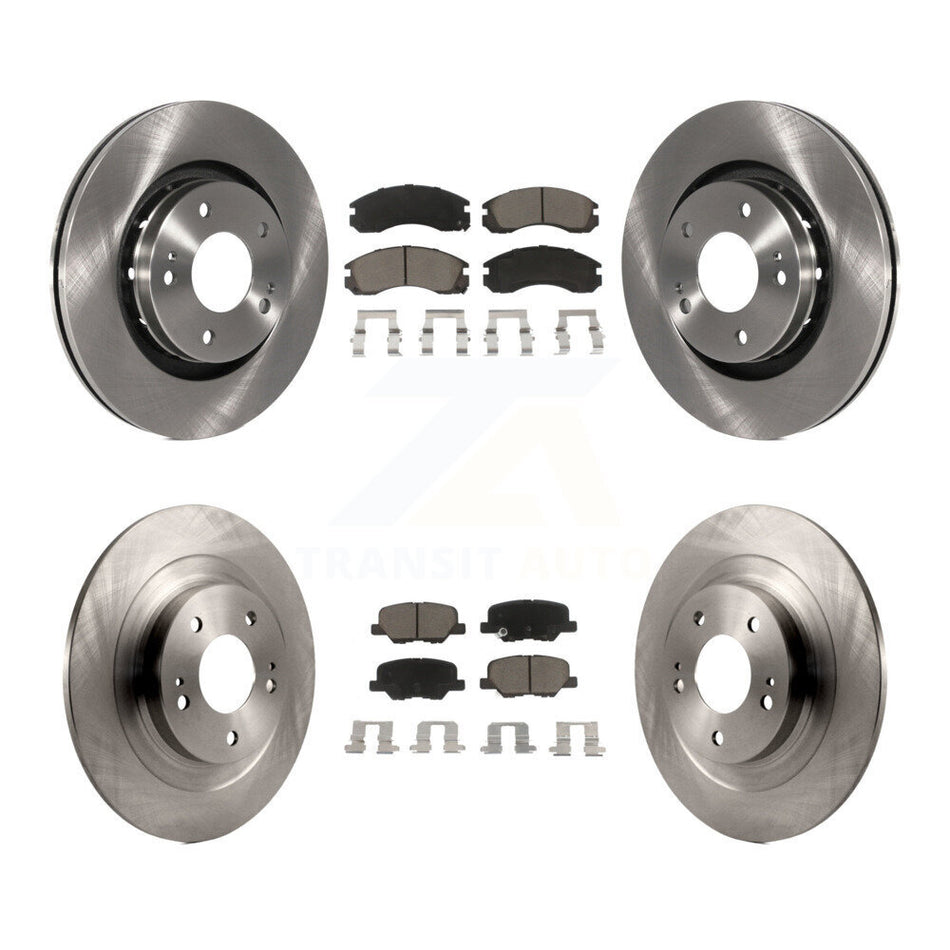 Front Rear Disc Brake Rotors And Ceramic Pads Kit For 2018-2020 Mitsubishi Outlander PHEV With Manual Parking K8C-103150