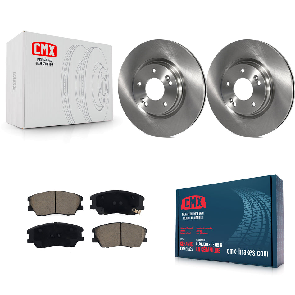 Front Disc Brake Rotors And Ceramic Pads Kit For Kia Soul EV K8C-103155