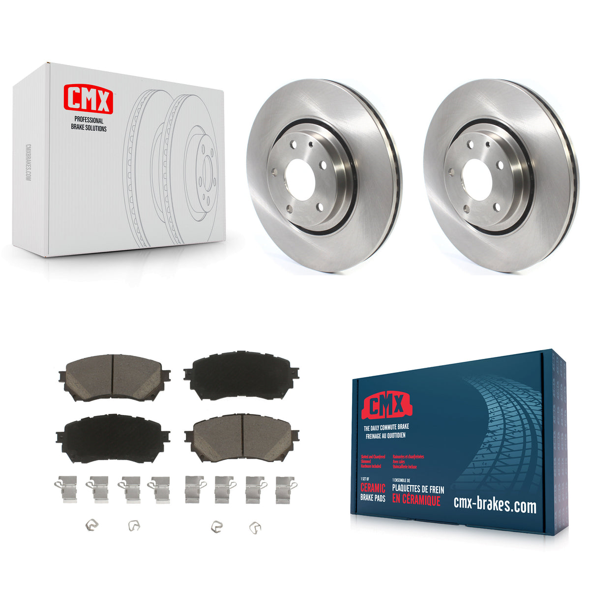 Front Disc Brake Rotors And Ceramic Pads Kit For 2021 Mazda 6 Turbocharged K8C-103157