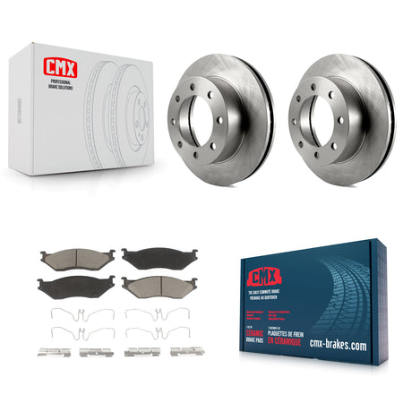 Front Brake Rotor & Ceramic Pad Kit For 2005-2009 Ford F-450 Super Duty With 8 Lug Wheels K8C-103159