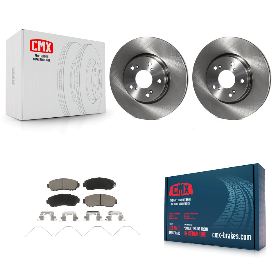 Front Disc Brake Rotors And Ceramic Pads Kit For Honda CR-V K8C-103162