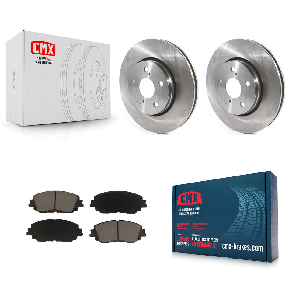 Front Brake Rotor And Ceramic Pad Kit For 2019 Toyota C-HR Vehicles Manufactured In Japan K8C-103166