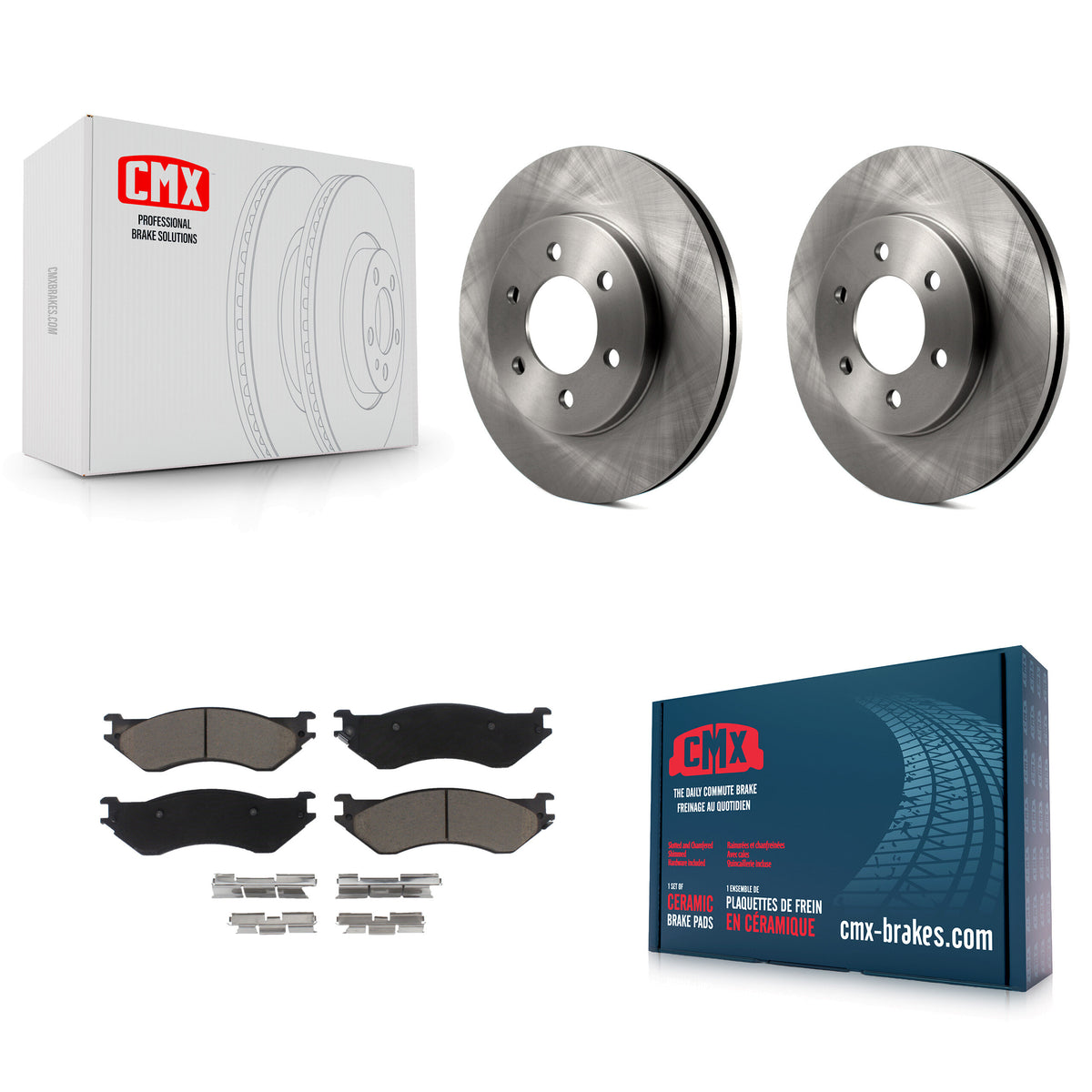 Front Disc Brake Rotors And Ceramic Pads Kit For 2002 Lincoln Navigator From 03 19 02 K8C-103169