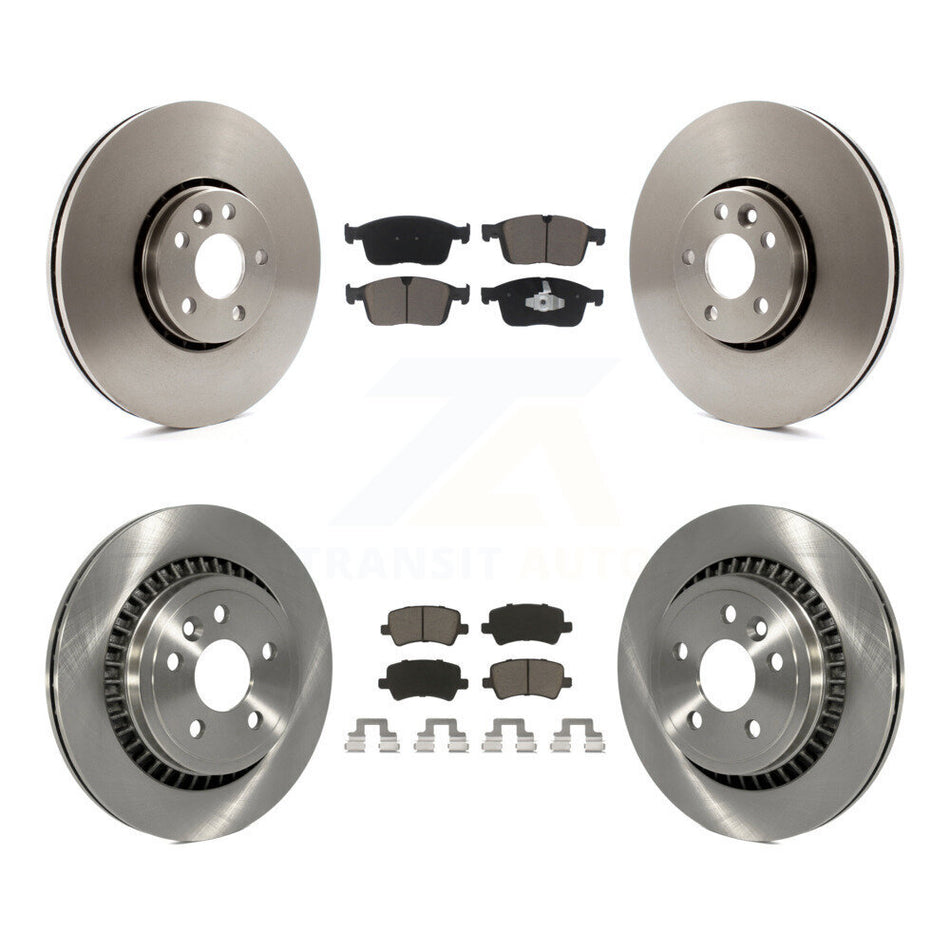Front Rear Brake Rotors Ceramic Pad Kit For 17 Volvo XC60 With 328mm Diameter Rotor K8C-103170