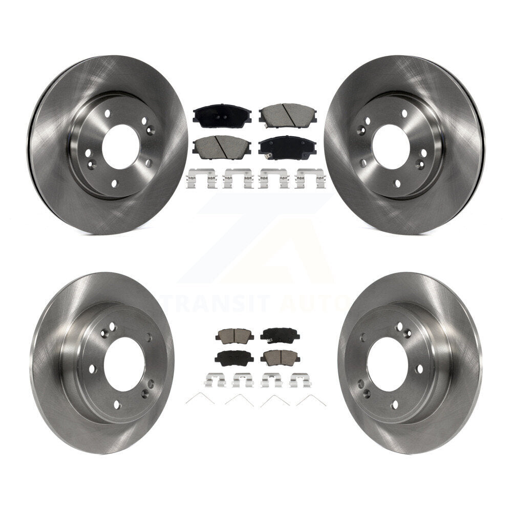 Front Rear Disc Brake Rotors And Ceramic Pads Kit For Hyundai Venue Kia Soul K8C-103171