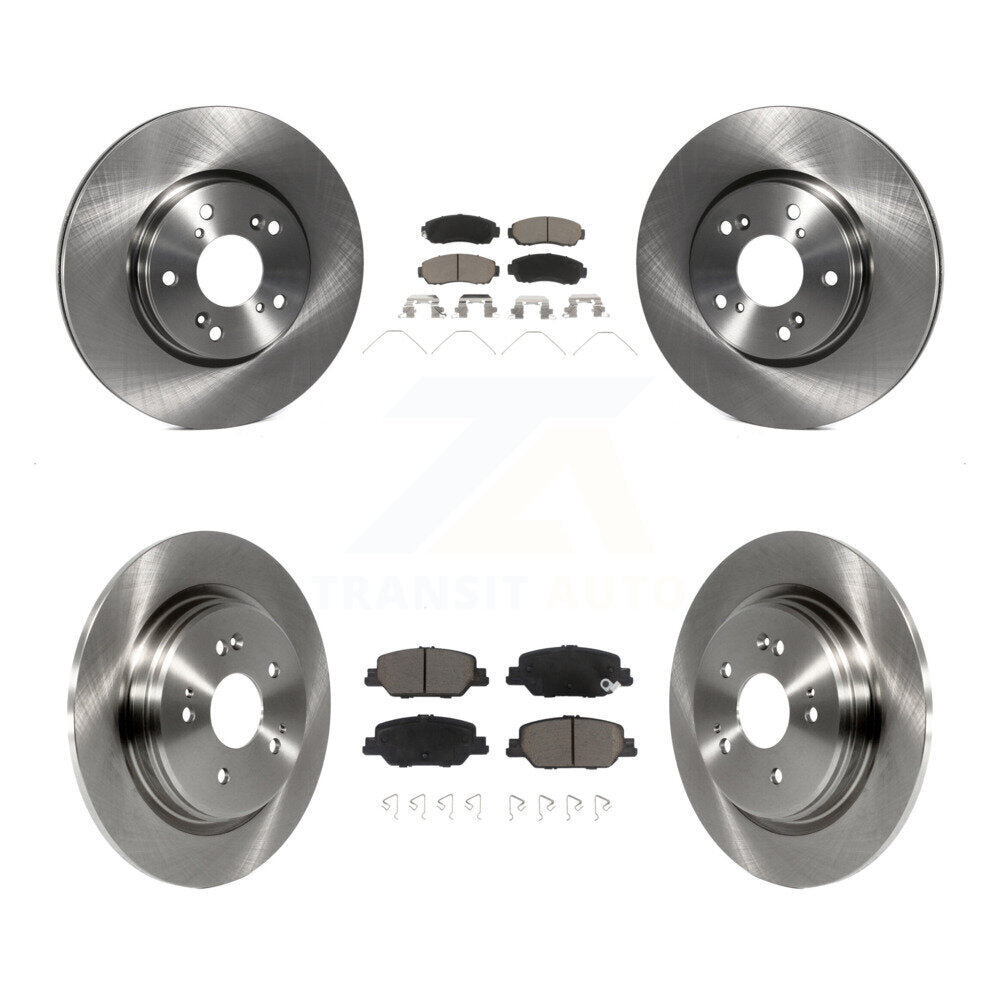 Front Rear Disc Brake Rotors And Ceramic Pads Kit For Honda CR-V K8C-103189