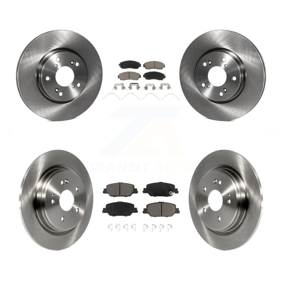 Front Rear Disc Brake Rotors And Ceramic Pads Kit For Honda CR-V K8C-103189