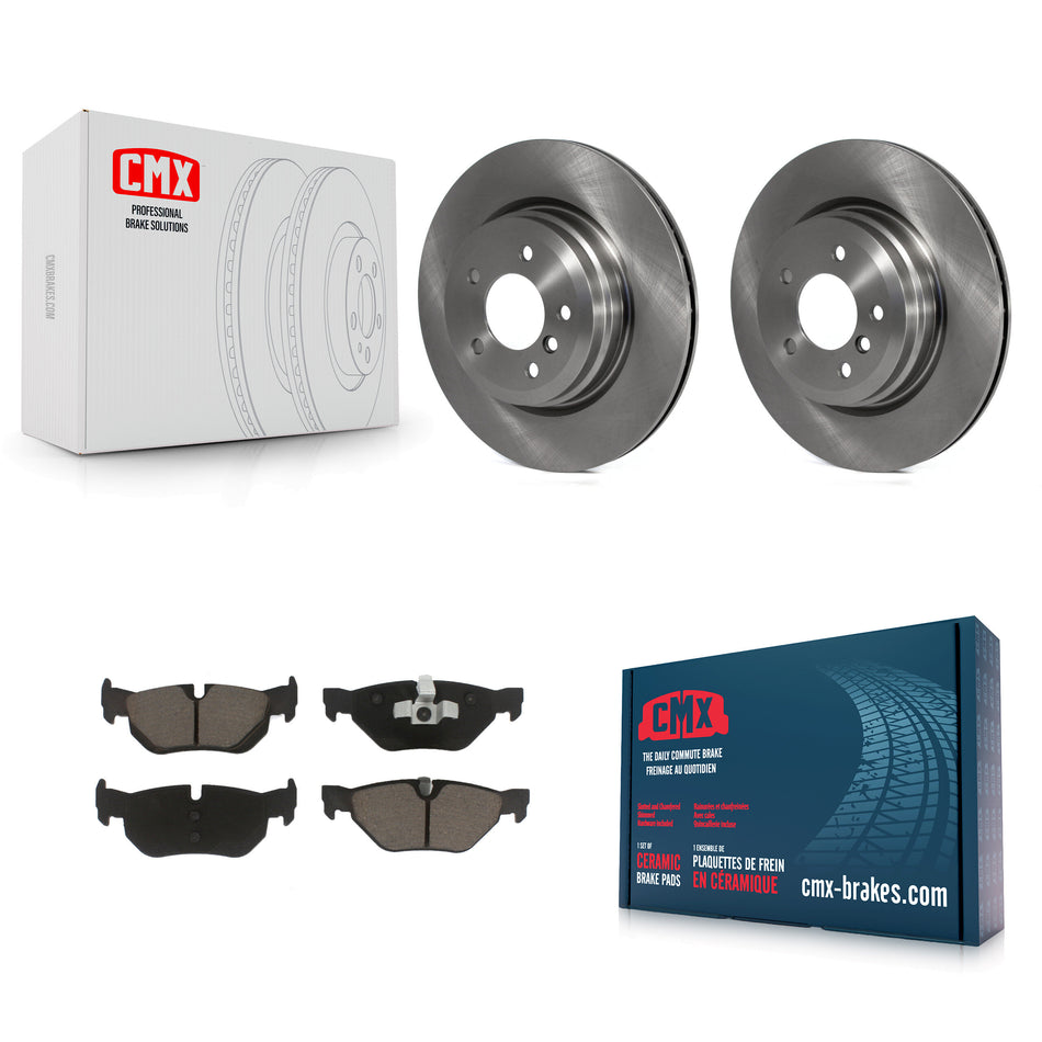 Rear Brake Rotor Ceramic Pad Kit For 2012 BMW X1 xDrive28i With 336mm Diameter K8C-103202