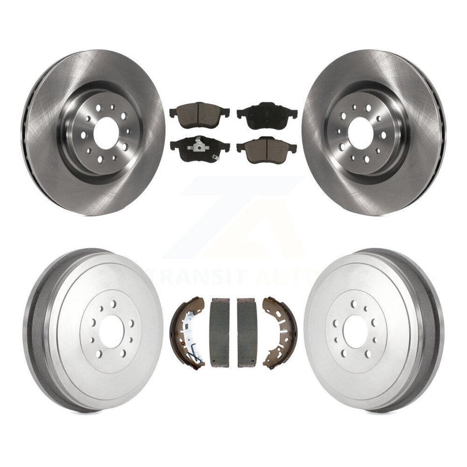 Front Rear Disc Brake Rotors Ceramic Pads And Drum Kit For 2015-2021 Ram ProMaster City K8C-103212