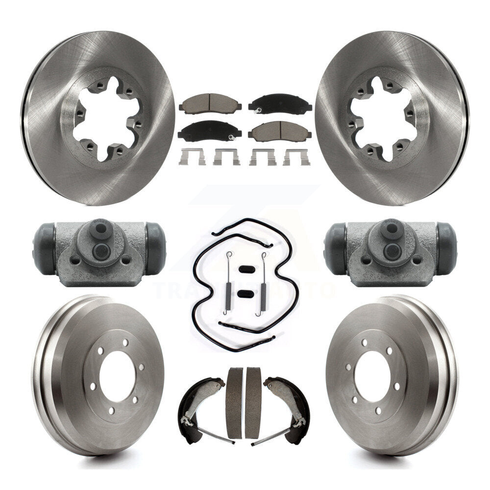 Front Rear Brake Rotor Ceramic Pad Drum Kit (9Pc) For Chevrolet Colorado GMC Canyon Isuzu K8C-103218