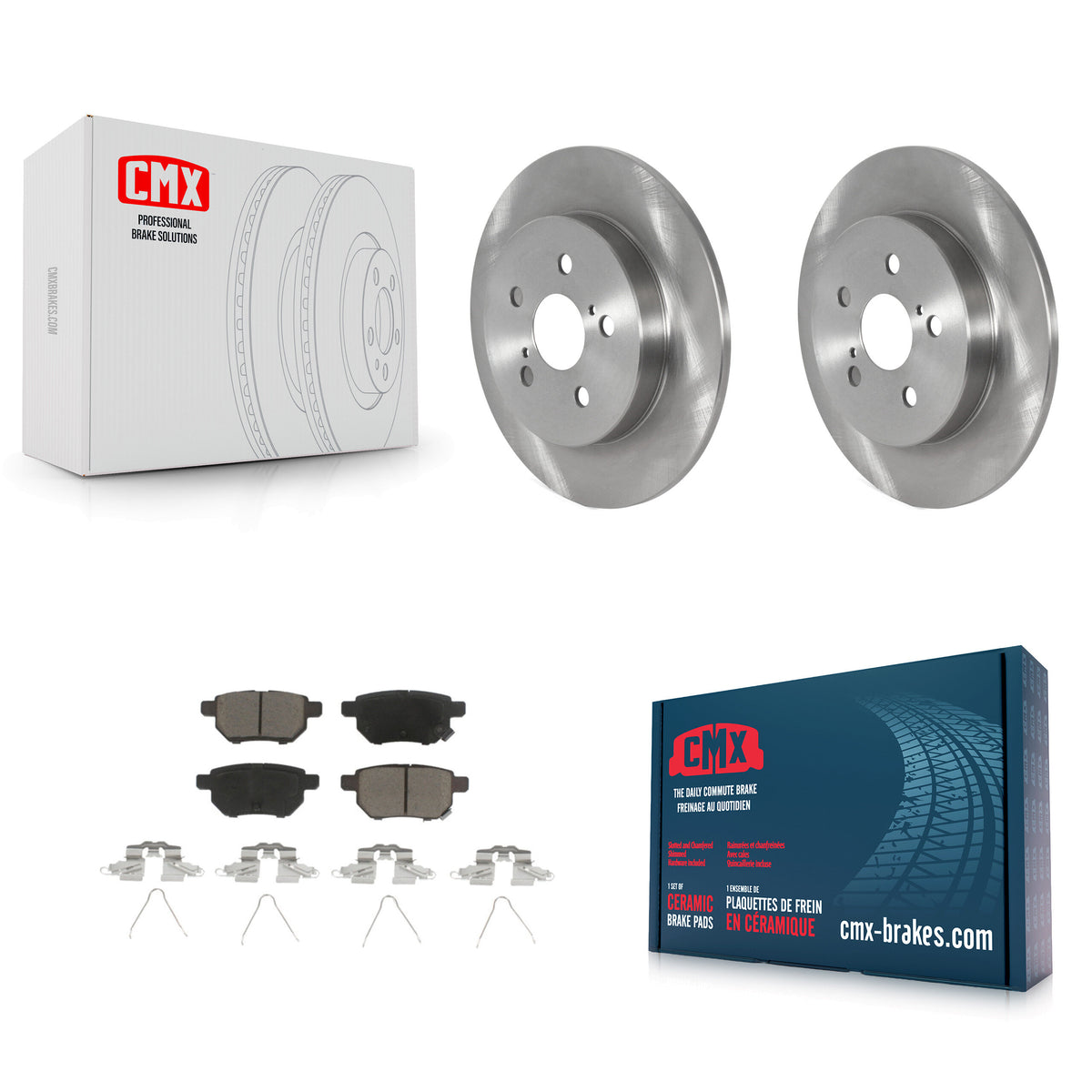 Rear Brake Rotor & Ceramic Pad Kit For 2019 Toyota Corolla 2.0L With Manual Parking K8C-103248