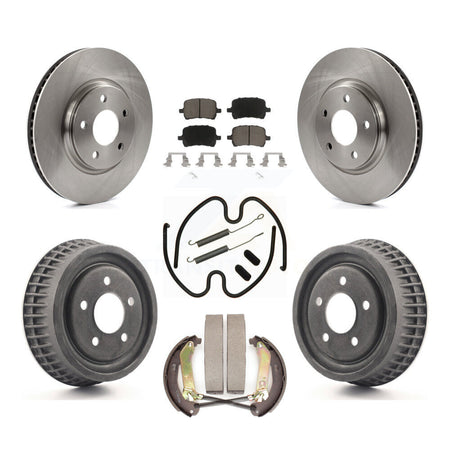 Front Rear Brake Rotor Ceramic Pad & Drum Kit (7Pc) For Chevrolet Malibu Disc rear brakes K8C-103256