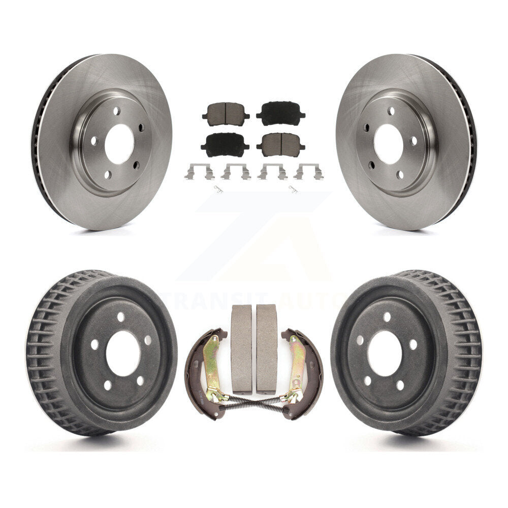 Front Rear Brake Rotors Ceramic Pad & Drum Kit For 2004 Chevrolet Malibu Disc rear brakes K8C-103263